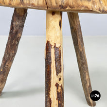 Carica l&#39;immagine nel visualizzatore di Gallery, Rustic table stools in wood, 2000s
