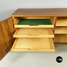 将图片加载到图库查看器，Wooden sideboard with drawer and shelves, 1960s
