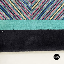 Carica l&#39;immagine nel visualizzatore di Gallery, Black wool carpet by Missoni, 1990s
