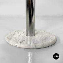 将图片加载到图库查看器，Coffee table in glass, steel and marble, 1980s
