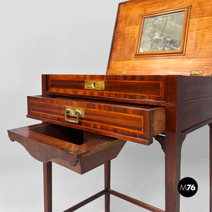 Console with mirror in wood, 1930s