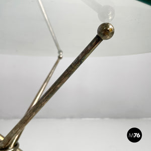 Coffe table in glass and  burnished metal, 1960s