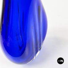 Carica l&#39;immagine nel visualizzatore di Gallery, Blue Murano glass vase by Venini, 1990s

