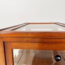 Load image into Gallery viewer, Cart with bar compartment in wood and glass, late 1800s
