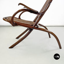 将图片加载到图库查看器，Wooden Thonet armchair with Vienna straw, late 1800
