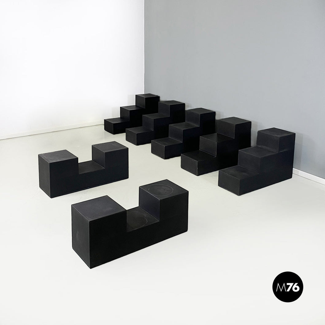 Modular coffee tables from Gli Scacchi seire by Mario Bellini for B&B, 1971