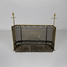 将图片加载到图库查看器，Brass fireplace screen, 1930s
