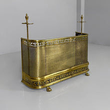 将图片加载到图库查看器，Brass fireplace screen, 1930s
