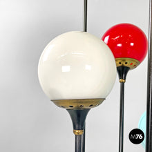 将图片加载到图库查看器，Floor lamp Alberello with six colorful glass diffusers by Stilnovo, 1950s
