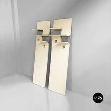 Charger l'image dans la galerie, Wall-mounted coat rack in wood and metal, 1970s
