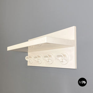 Gancio wall coat hanger with shelf by Olaf Von Bohr and Marcello Siard for Kartell, 1970s