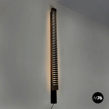 Load image into Gallery viewer, Tall wall lamp in chromed metal by Lamperti, 1970s
