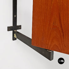 Load image into Gallery viewer, Wood and black metal wall wardrobe, 1960s
