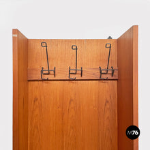 Load image into Gallery viewer, Wood and black metal wall wardrobe, 1960s
