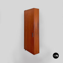 Load image into Gallery viewer, Wood and black metal wall wardrobe, 1960s
