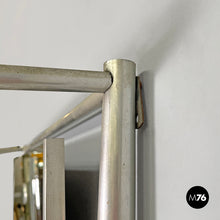 Charger l&#39;image dans la galerie, Aluminum wall coat rack with mirror, 1940s
