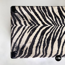 Load image into Gallery viewer, Headboard and case with zebra fabric by Randall, 1980s
