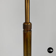 将图片加载到图库查看器，Brass floor lamp with adjustable arm, 1940s
