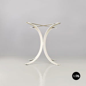 White curved steel base for round top table, 1970s