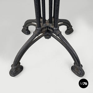 Black cast iron and wooden top bar table, 1990s