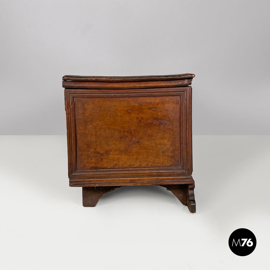 Load image into Gallery viewer, Wooden chest with inlays and folding top, early 1800s