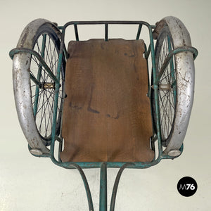 Bicycle trolley in metal and wood, 1960s