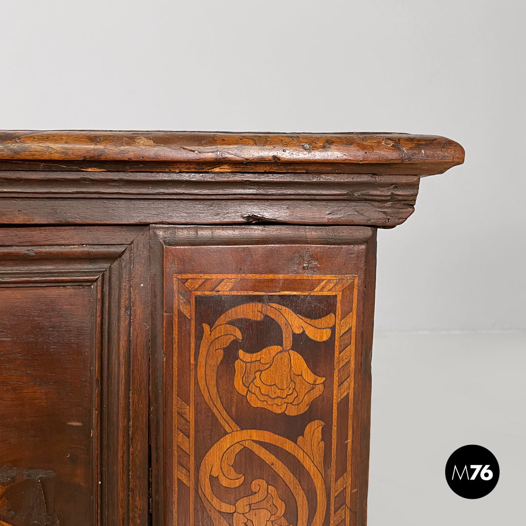Load image into Gallery viewer, Wooden chest with inlays and folding top, early 1800s