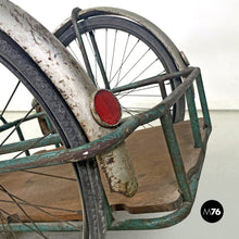 Load image into Gallery viewer, Bicycle trolley in metal and wood, 1960s
