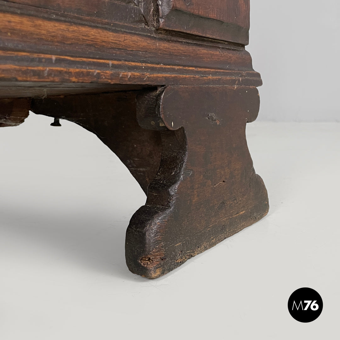 Load image into Gallery viewer, Wooden chest with inlays and folding top, early 1800s