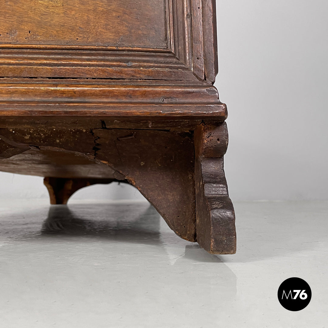 Load image into Gallery viewer, Wooden chest with inlays and folding top, early 1800s