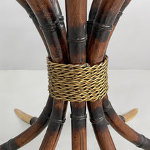 画像をギャラリービューアに読み込む, Dining table in bamboo and glass , 1980s
