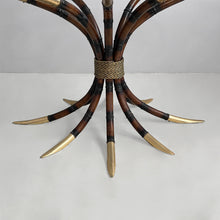 画像をギャラリービューアに読み込む, Dining table in bamboo and glass , 1980s
