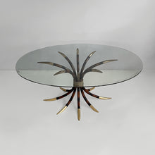 画像をギャラリービューアに読み込む, Dining table in bamboo and glass , 1980s
