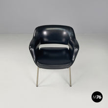 Carica l&#39;immagine nel visualizzatore di Gallery, Black faux leather armchairs Kilta by Olli Mannermaa for Cassina, 1960s
