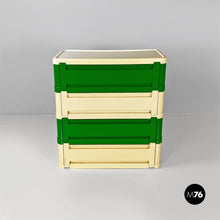 Carica l&#39;immagine nel visualizzatore di Gallery, Green and dirty white 4964 chest of drawers by Olaf Von Bohr for Kartell, 1970s
