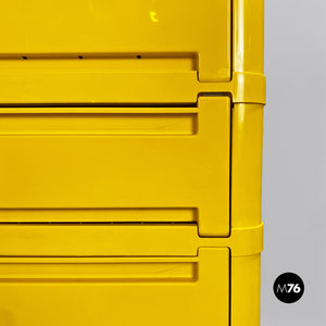 Yellow 4964 chest of drawers by Olaf Von Bohr for Kartell, 1970s