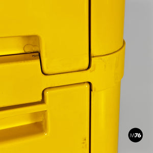 Yellow 4964 chest of drawers by Olaf Von Bohr for Kartell, 1970s