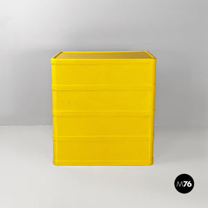 Yellow 4964 chest of drawers by Olaf Von Bohr for Kartell, 1970s