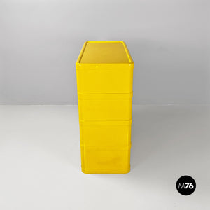 Yellow 4964 chest of drawers by Olaf Von Bohr for Kartell, 1970s