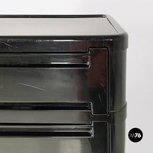 画像をギャラリービューアに読み込む, Black 4964 chest of drawers by Olaf Von Bohr for Kartell, 1970s
