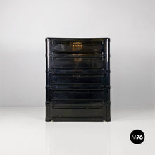 画像をギャラリービューアに読み込む, Black 4964 chest of drawers by Olaf Von Bohr for Kartell, 1970s
