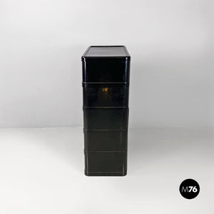 Black 4964 chest of drawers by Olaf Von Bohr for Kartell, 1970s