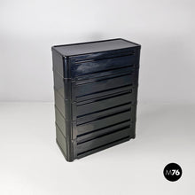 画像をギャラリービューアに読み込む, Black 4964 chest of drawers by Olaf Von Bohr for Kartell, 1970s
