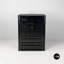 画像をギャラリービューアに読み込む, Black 4964 chest of drawers by Olaf Von Bohr for Kartell, 1970s
