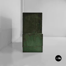Load image into Gallery viewer, Green wood and glass chest of drawers, 1940s
