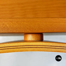 将图片加载到图库查看器，Solid wood and metal chest of drawers with curved front, 1980s
