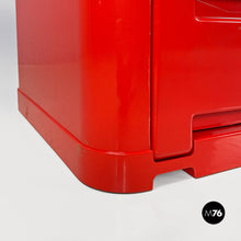 画像をギャラリービューアに読み込む, Red 4964 chest of drawers by Olaf Von Bohr for Kartell, 1970s
