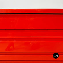 画像をギャラリービューアに読み込む, Red 4964 chest of drawers by Olaf Von Bohr for Kartell, 1970s
