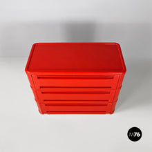 画像をギャラリービューアに読み込む, Red 4964 chest of drawers by Olaf Von Bohr for Kartell, 1970s
