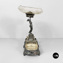 将图片加载到图库查看器，Art Nouveau metal and glass centrepiece, 1930s.
